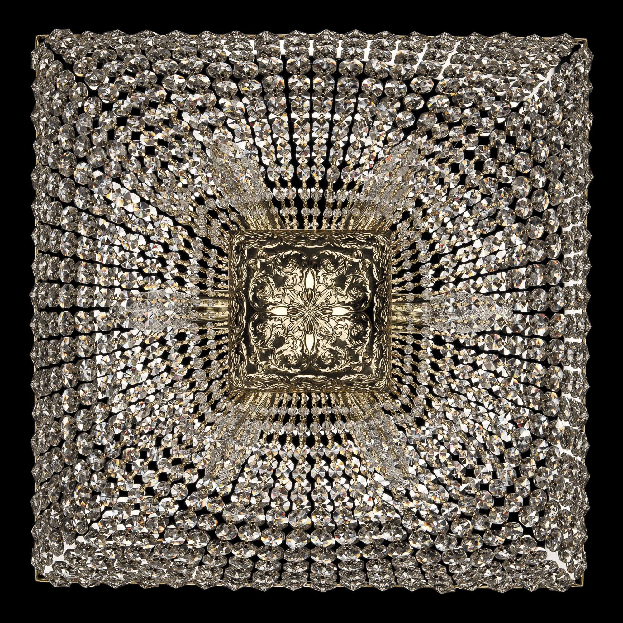 Светильник потолочный хрустальный Bohemia Crystal 19112/25IV G